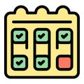 Calendar farm plan icon vector flat