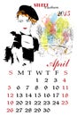 Calendar With Fashion Girl.