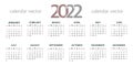 Calendar 2022 is fashionable and modern. On a white background. A set of desktop calendars for 2022, a wall calendar