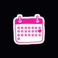 Calendar February doodle icon