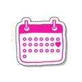 Calendar February doodle icon