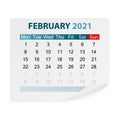 Calendar February 2021