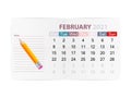 Calendar February 2021