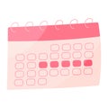 calendar female menstruation cycle month icon pink