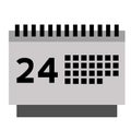 Calendar flat illustration on white Royalty Free Stock Photo