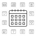 Calendar flat vector icon in calendar pack Royalty Free Stock Photo
