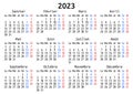 2023 calendar, French, Monday