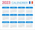 2023 calendar - French version - Template Vector Royalty Free Stock Photo