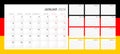 Calendar 2024 in German. Wall quarterly calendar for 2024 in a classic minimalist style. Week starts on Monday. Set of 12 months. Royalty Free Stock Photo