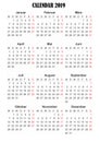 2019 calendar German language