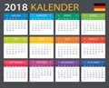 Calendar 2018 - Gerrman version Royalty Free Stock Photo