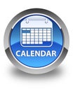 Calendar glossy blue round button Royalty Free Stock Photo