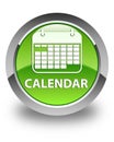 Calendar glossy green round button Royalty Free Stock Photo