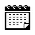 Calendar glyph flat vector icon Royalty Free Stock Photo