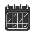 Calendar glyph icon