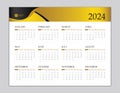 Calendar 2024 template luxurious concept, Desk calendar 2024 design, calendar creative design, Wall calendar, Set of 12 Months