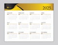 Calendar 2025 template luxurious concept, Desk calendar 2025 design, calendar creative design, Wall calendar, Set of 12 Months