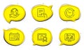 Calendar graph, Document and Analytics graph icons set. Time change sign. Vector