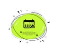 Calendar graph icon. Column chart sign. Vector
