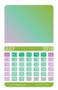 Calendar grid. July.