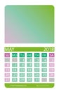 Calendar grid. May.