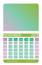 Calendar grid. November.