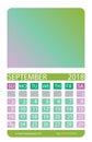 Calendar grid.September.