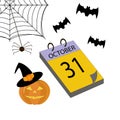 Calendar halloween illustration