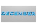 Calendar Header for Winter Month December