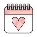 Calendar with heart icon