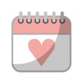 Calendar with heart icon