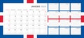 Calendar 2024 in Icelandic. Wall quarterly calendar for 2024 in classic minimalist style. Week starts on Sunday. Set of 12 months Royalty Free Stock Photo