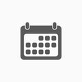 Calendar icon, date, agenda, day, month, year