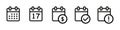 Calendar Icon collection. Set of calendar symbols.