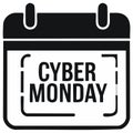 Calendar Icon Displaying Cyber Monday Text Royalty Free Stock Photo