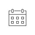 calendar icon. Element of simple icon in material style for mobile concept and web apps. Thin line icon for website design and dev Royalty Free Stock Photo