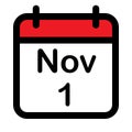 Calendar icon with first November