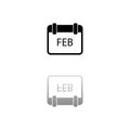 Calendar icon flat