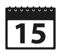Calendar Icon. Flat style vector. Royalty Free Stock Photo