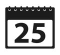 Calendar Icon. Flat style vector. Royalty Free Stock Photo