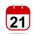 21 on Calendar icon