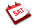 Calendar icon of saturday Royalty Free Stock Photo