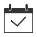 Calendar icon. Schedule. Simple flat design Royalty Free Stock Photo