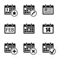 Calendar icon set