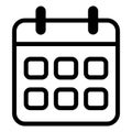 Calendar icon showing date Royalty Free Stock Photo