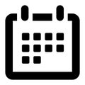 Calendar icon showing date Royalty Free Stock Photo