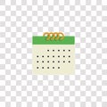 calendar icon sign and symbol. calendar color icon for website design and mobile app development. Simple Element from essential