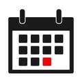Calendar icon. Simple flat design Royalty Free Stock Photo