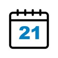 Calendar icon 21st