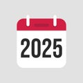 2025 Calendar icon symbol.